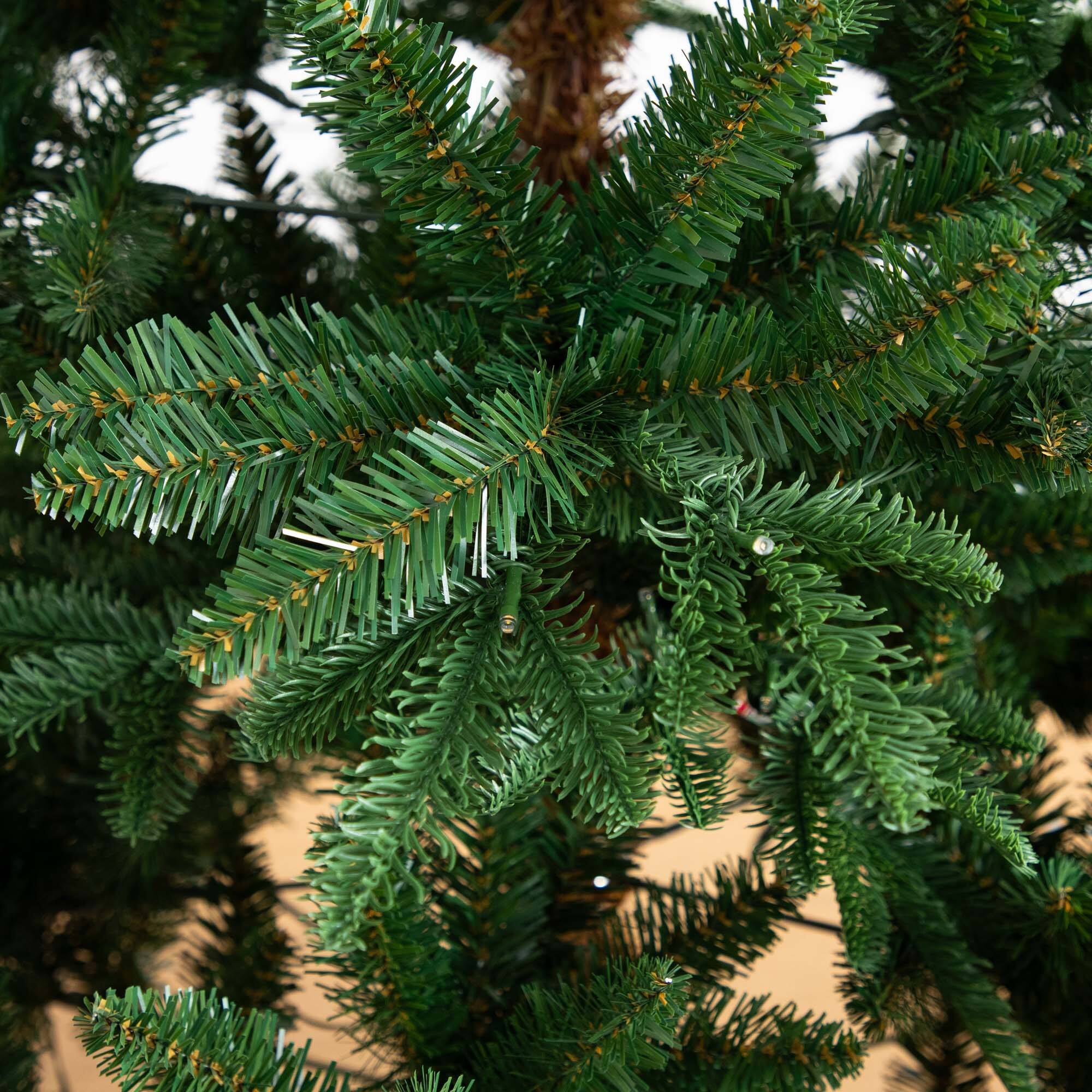 6ft. Pre-Lit Idaho Mixed Fir Artificial Christmas Tree, Warm White LED Lights